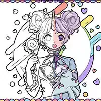 애니메이션 소녀 색칠 공부: 팝 만화 색칠