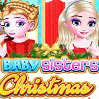 Baby Schwestern Weihnachtstag