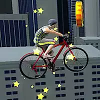 屋顶的自行车特技
