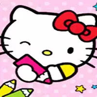 Kleur En Verf Op Nummer Met Hello Kitty schermafbeelding van het spel