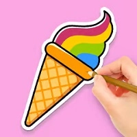 coloring_book_rainbow_ice_cream гульні