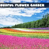 Värikäs Flower Garden Jigsaw pelin kuvakaappaus