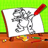 Легкі Дитячі Розмальовки Динозавр