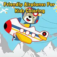 Barátságos Repülőgépek Gyerekeknek Színező