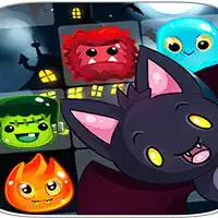 Happy Halloween Monster Hexe - Match 3 Puzzle