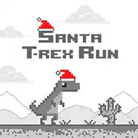 Course Du Père Noël T Rex capture d'écran du jeu