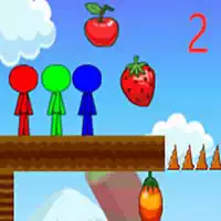 Stickman Bros In Fruit Island 2 skærmbillede af spillet