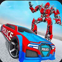Us-Polizeiauto Real Robot Transform Spiel-Screenshot