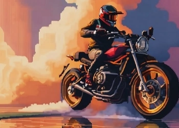 3D-Motorradsimulator Spiel-Screenshot