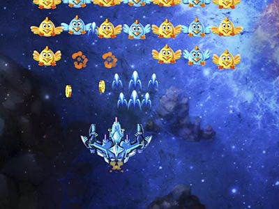 Invasores De Pollo captura de pantalla del juego