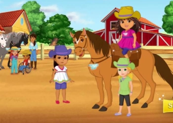 Dora E Seus Amigos A Lenda Dos Cavalos Perdidos captura de tela do jogo