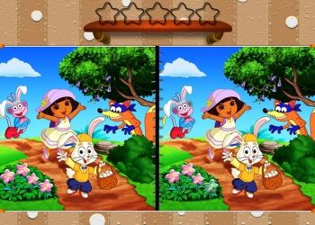 Dora Glædelig Påske Spot The Difference skærmbillede af spillet