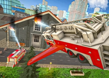 Lendav Tuletõrjeauto Juhtimise Sims mängu ekraanipilt