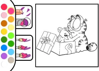 Garfieldin Värityssivu pelin kuvakaappaus