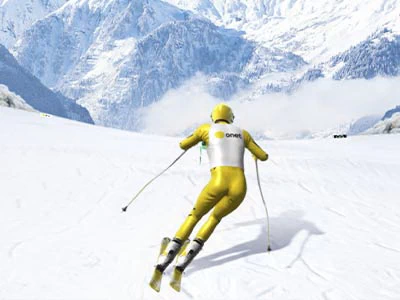 Gp Ski Slalom schermafbeelding van het spel