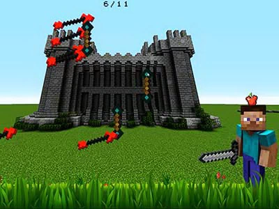Minecraft Elma Nişancı oyun ekran görüntüsü