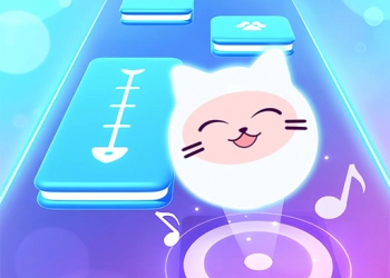 Musik Kat! Klaverfliser Spil 3D skærmbillede af spillet