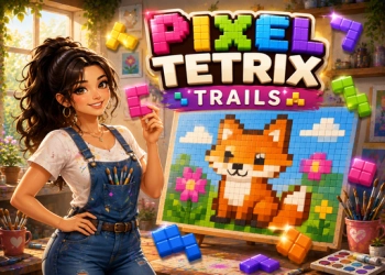 Pixel-Tetrix-Pfade Spiel-Screenshot