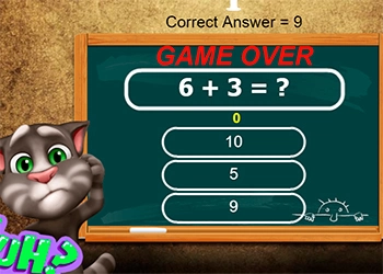 Talking Tom - Математикийн Тестийн Сорилт тоглоомын дэлгэцийн агшин